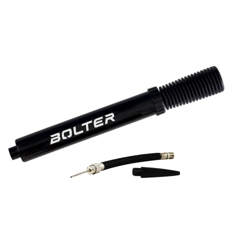 Inflador Doble Accion Bolter.  Pico Para Pelota Y Gymball. 