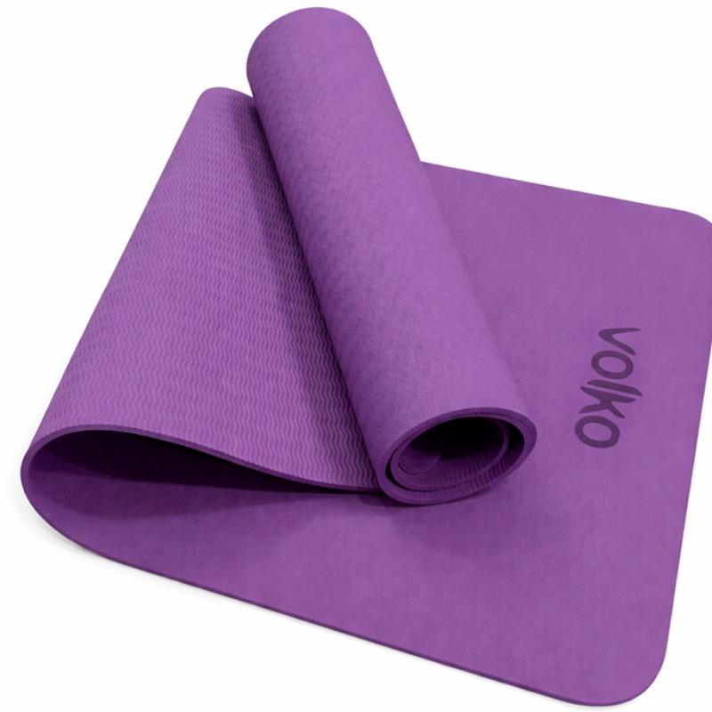 Colchoneta De Yoga Mat - Tpe Violeta - 6 Mm.  1,83 X 0,61 Mts - Volko.