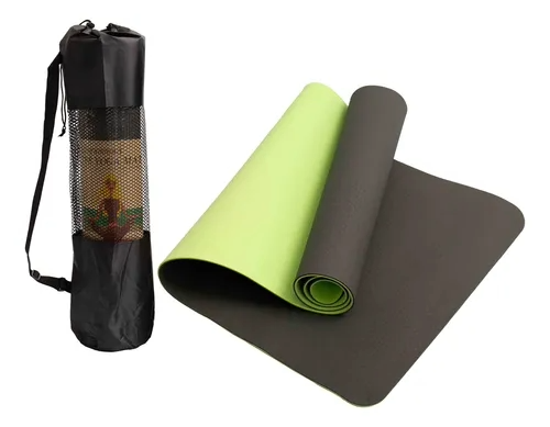 Colchoneta De Yoga Mat - Tpe - 6 Mm -1,83 X 61 Mts- Bicolor -dfs
