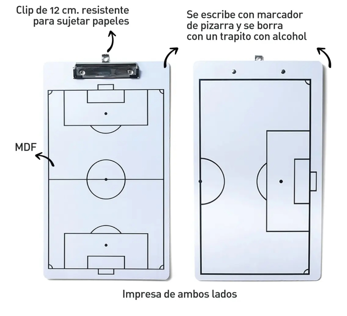 Pizarra Táctica De Futbol - Portablock Olami 23 X 39,5 Cm 