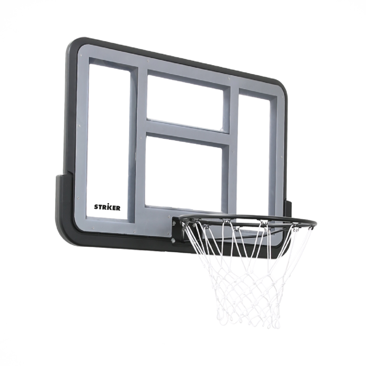 Tablero De Pared + Aro De Basquet 111x76cm - Policarbonato - Marca Striker -
