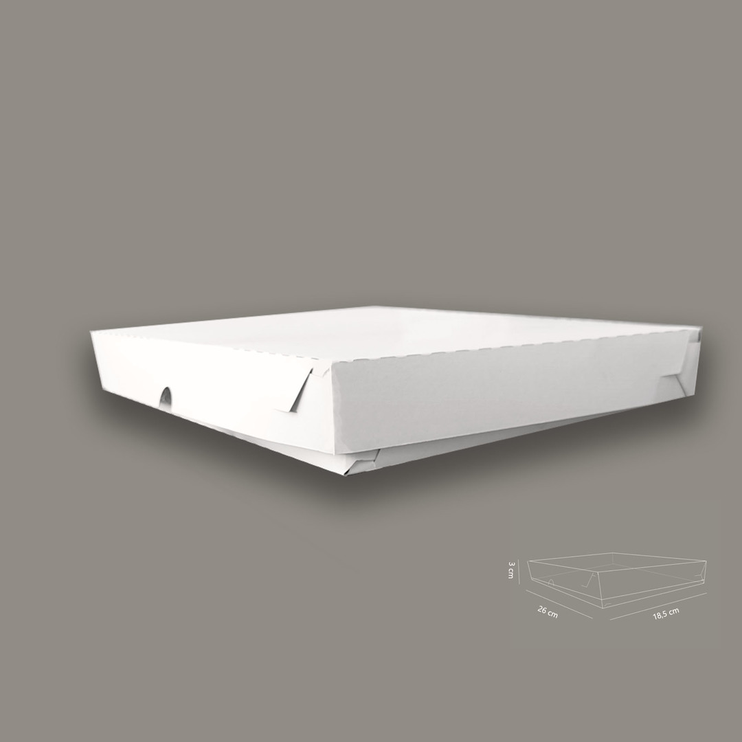 Caja Blanca Para Pastas 26x18.5x3