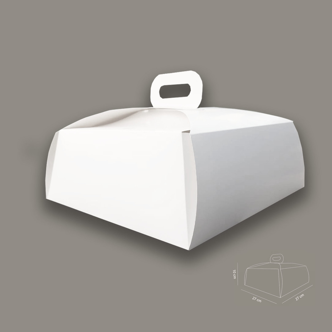 Caja Blanca Para Tortas 27x27x10