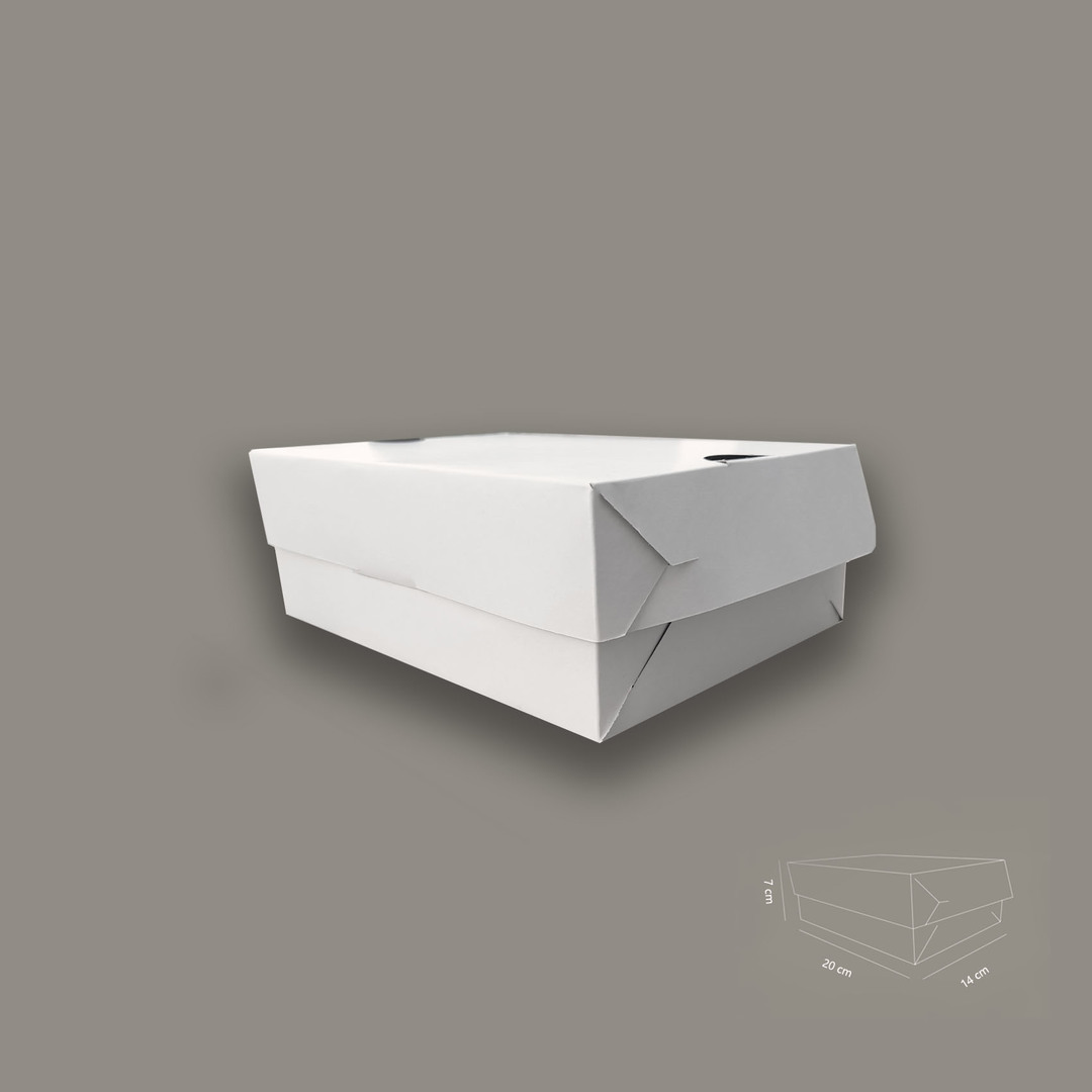 Caja Blanca Con Tapa Unida 20x14x7