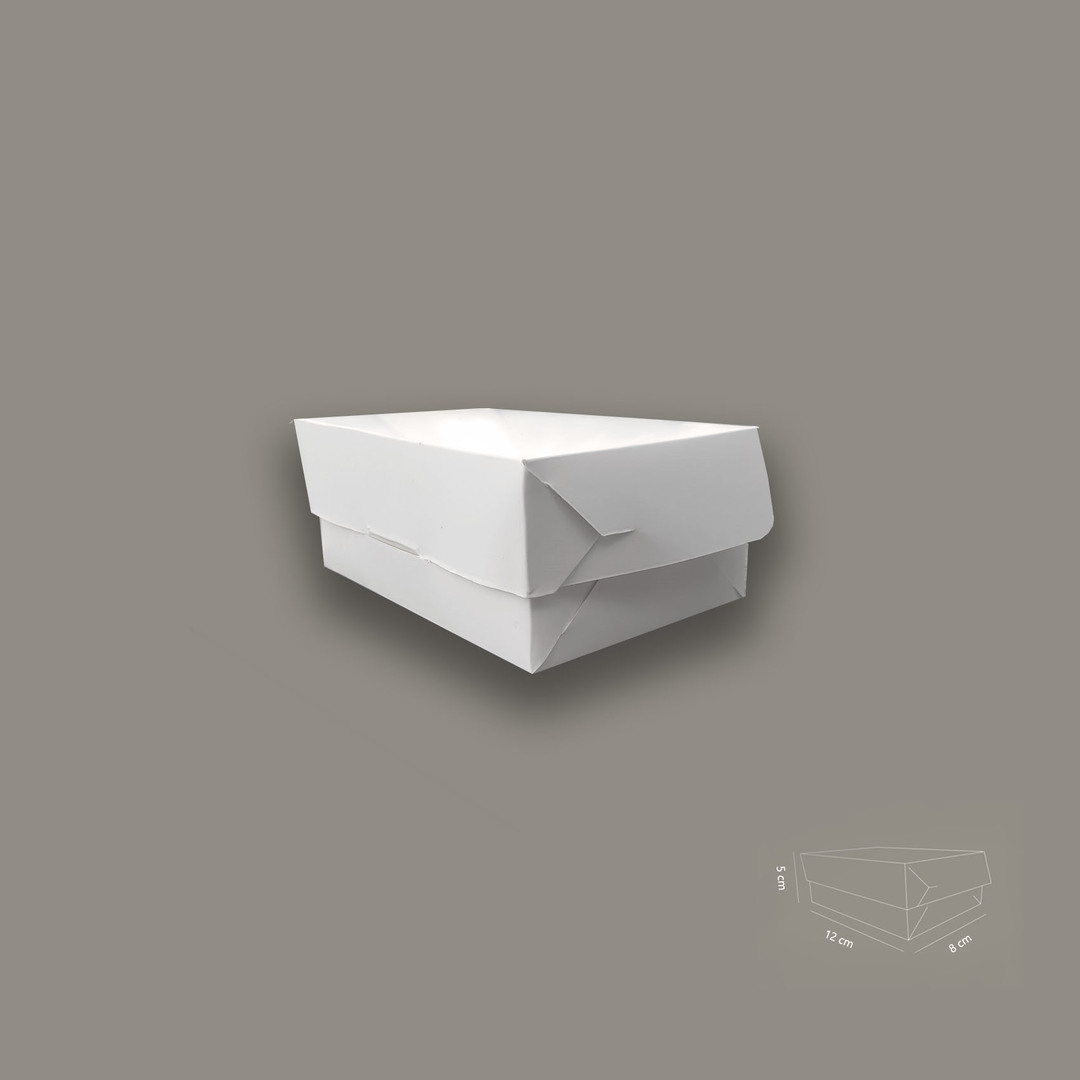 Caja Blanca Con Tapa Unida 12x8x5