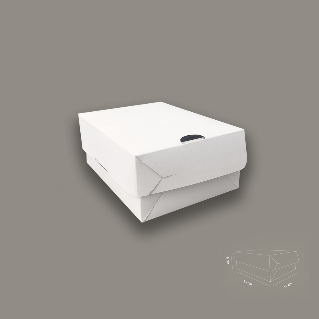 Caja Blanca Tapa Unida 15x11x6 Caja Blanca Tapa Unida 15x11x6