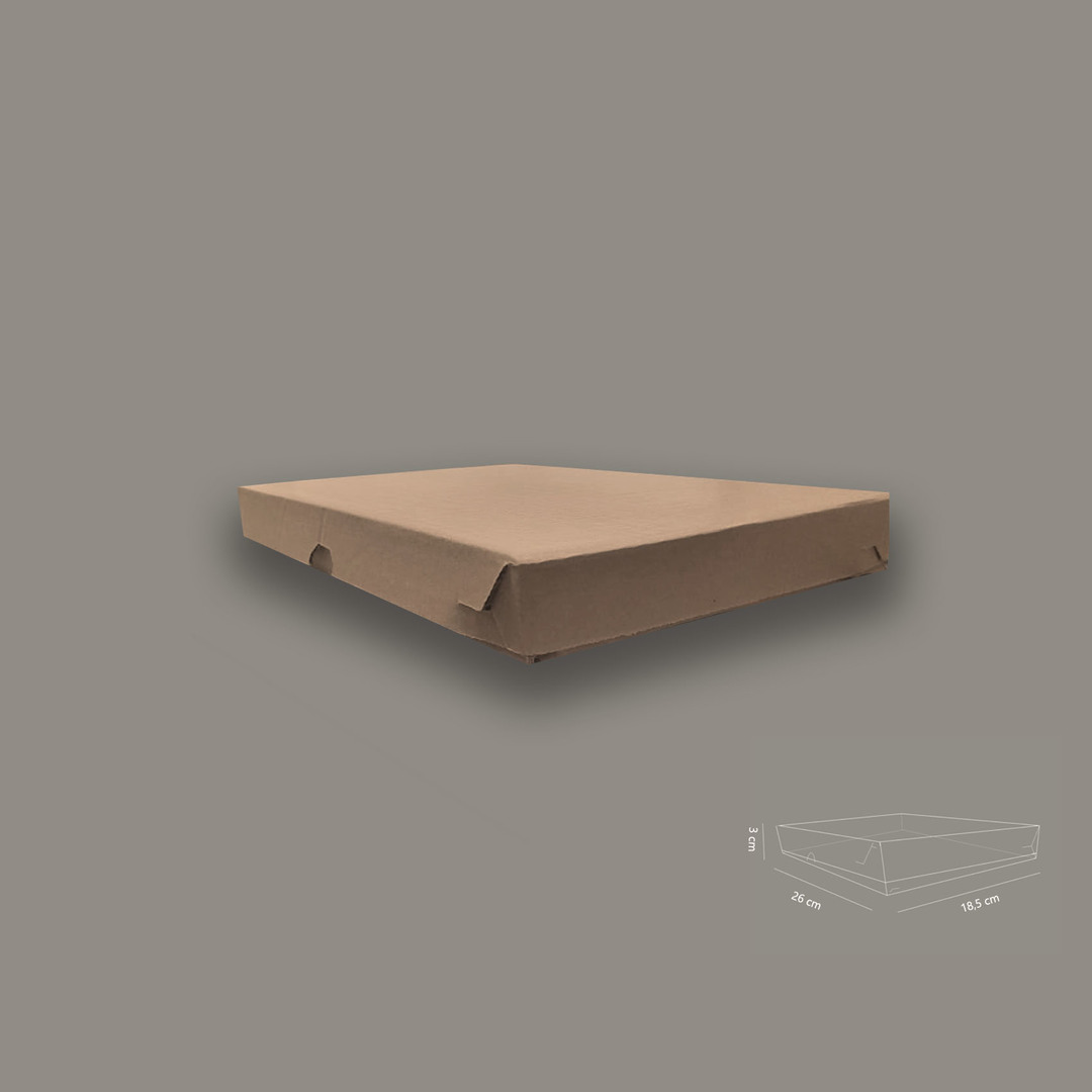Caja Microcorrugado Para Pastas 26x18.5x3