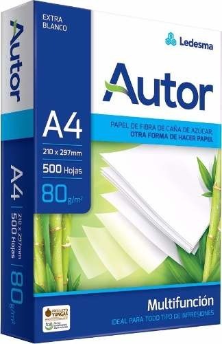 Resma Autor A4 80 Grs X 500 Unid